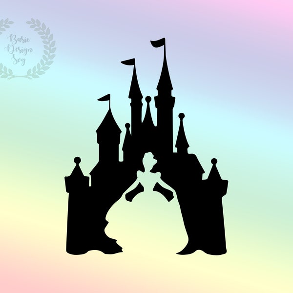 Cinderellaa Castle Silhouette SVG PNG, Family Vacation Svg, Customized Trip Svg, Instant Download, Cut File, Clipart, Clipart