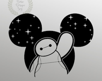 Baymax Mousehead SVG PNG, Family Vacation Cut File (Digital Download)