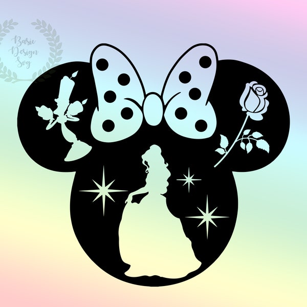 Belle Svg Png, Beauty and the Beast Svg, Belle Cricut, Princess Mouse Ear Svg, Silhouette, Vinyl Cut Fİle, Clipart, Instant Download