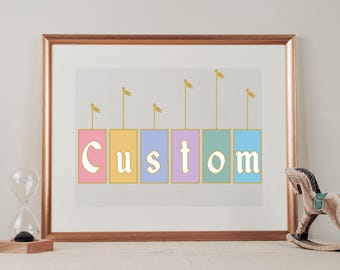 Diseño de bandera de Disney con nombre personalizado (SVG/Png), sublimación de Cricut, diseño personalizado