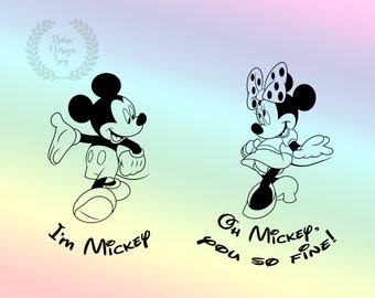 Oh Mickey, eres tan guapo SVG PNG, archivo de corte para viaje de vacaciones familiares (descarga digital)
