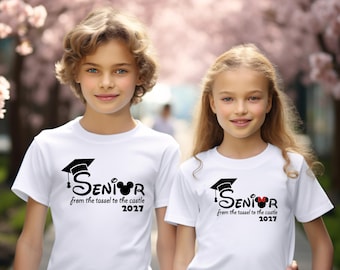 Disney Senior Of 2027 Svg Png, Mickey Minnie Graduado, Viaje de Graduación 2027, Equipo de Graduación
