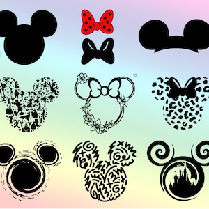 Mouse Head Bundle SVG, Instant Download, Clipart, Cut File, Svg for Cricut, Printable File