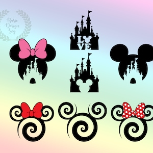 Mouse Head Bundle Svg Png, Layered by Color, Instant Download, Clipart, Cut File, Svg for Cricut, Printable File