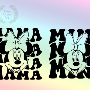 Retro Mama Mini Svg Png Cricut, Retro Minnie Mama Mini Svg Png,  Clipart, Vinyl Cut File, Silhouette, Printable Design File