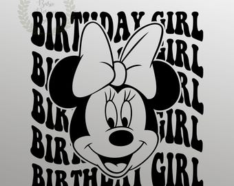 Minnie Birthday Girl SVG PNG, archivo de diseño imprimible (descarga digital)