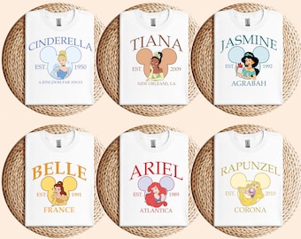 Princess Mousehead Bundle SVG PNG, All Princesses Design, Family Vacation Trip SVG, Customize Gift Svg, Vinyl Cut File, Cricut, Sublimation