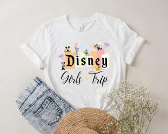 Camiseta de viaje de chicas (PNG), diseño de camiseta de vacaciones, Mickey y sus amigos (PNG) (descarga digital)