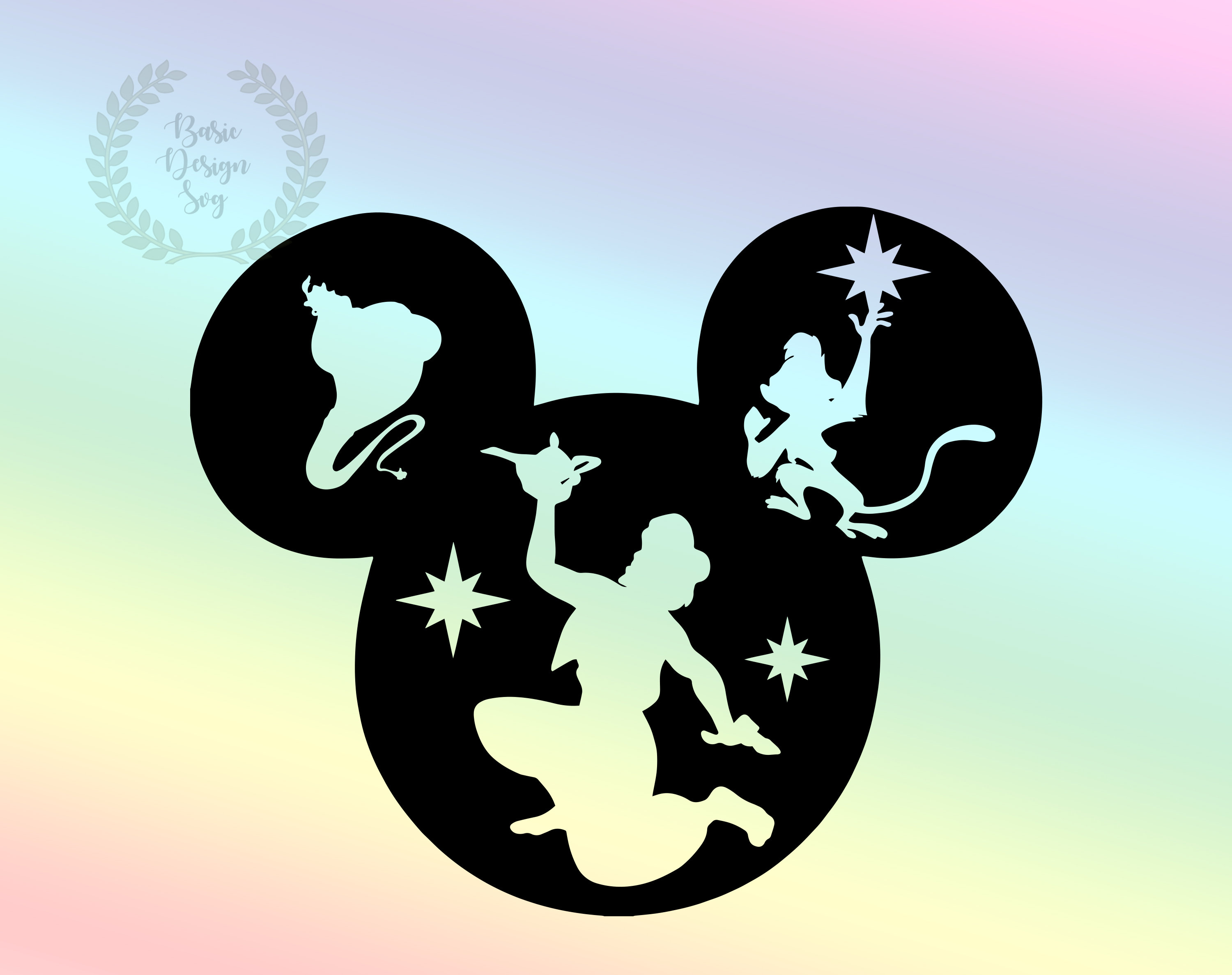 ディズニー　シルエットスタジオ　アラジン Aladdin silhouette - Etsy 日本