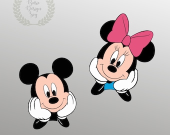 Mickeey y Minnie SVG, Pareja de ratones en camiseta SVG, Descarga instantánea PNG, Diseño imprimible, Archivo de corte Cricut, Archivo de corte de vinilo, Manos de Mickeey