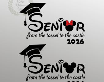 Disney Senior Of 2026 Svg Png, Mickey Minnie Graduado, Viaje de Graduación 2026, Equipo de Graduación