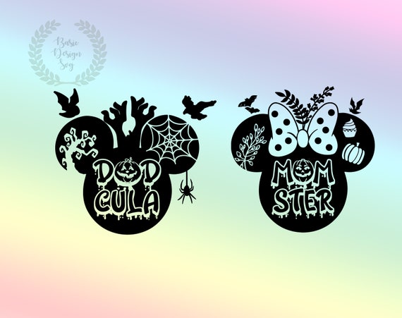 Halloween Momster Dadcula Svg Png, Mouse Svg, Mickeyy Daddy Svg, Halloween Mommy Svg, Cricut, Vinyl Cut File, Sublimation, Printable Design