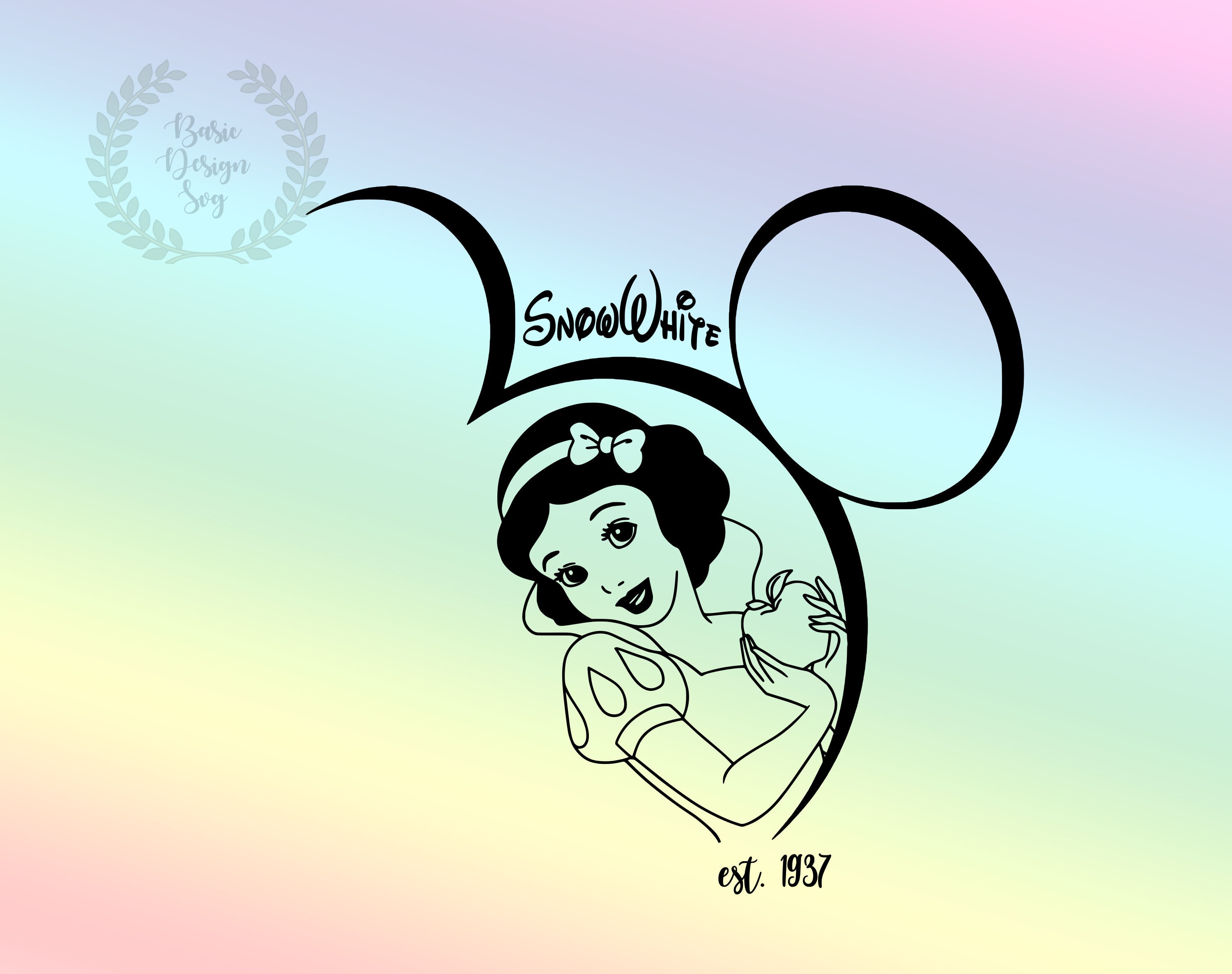 Snow Whitee Svg Clipart Princess Png Clipart Vinyl Cut File - Etsy