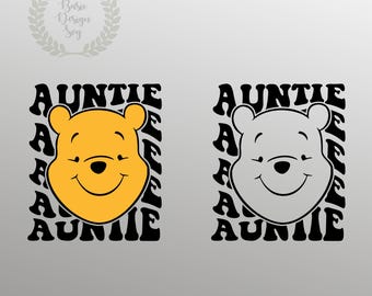 Camiseta de Winnie the Pooh para tía SVG PNG, archivo de diseño imprimible
