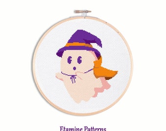 Halloween Ghost Cross Stitch Pattern Pdf, Halloween Cross Stitch Pattern Chart, Stitch Pattern Digital Download For Halloween, Ghost Pattern