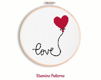 Schema punto croce amore PDF, schema punto croce San Valentino, schema punto croce testo amore, schemi punto croce moderni