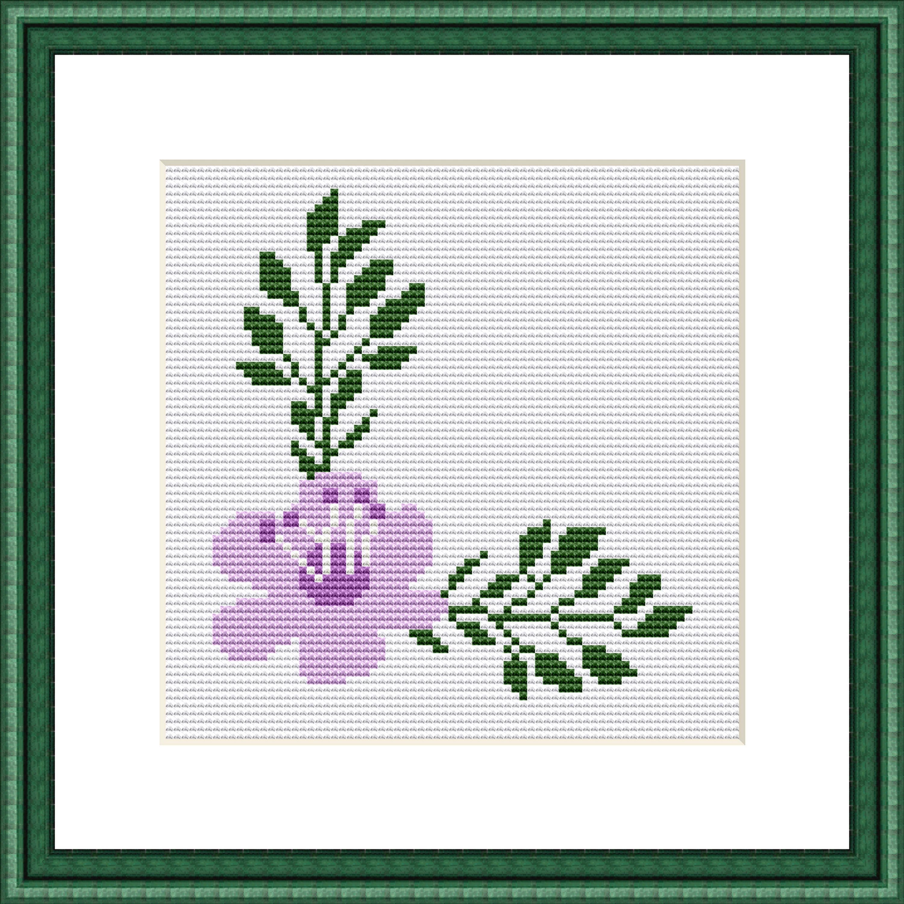 Purple Flower Corner Cross Stitch Pattern PDF - Etsy
