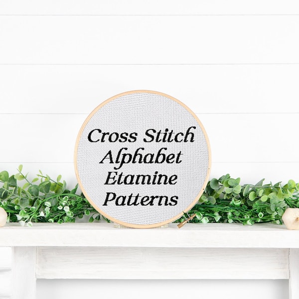 Alphabet Cross Stitch Pattern Pdf, Font Alphabet Cross Stitch Pattern, Printable Alphabet Cross Stitch Pattern, Letter Cross Stitch Charts