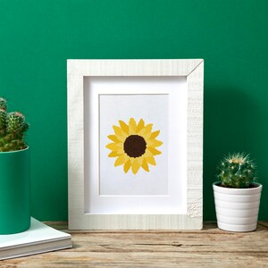 Sunflower Cross Stitch Pdf Pattern, Yellow Flower Cross Stitch Pattern, Garden Plant Cross Stitch Patterns, Mini Cross Stitch Charts