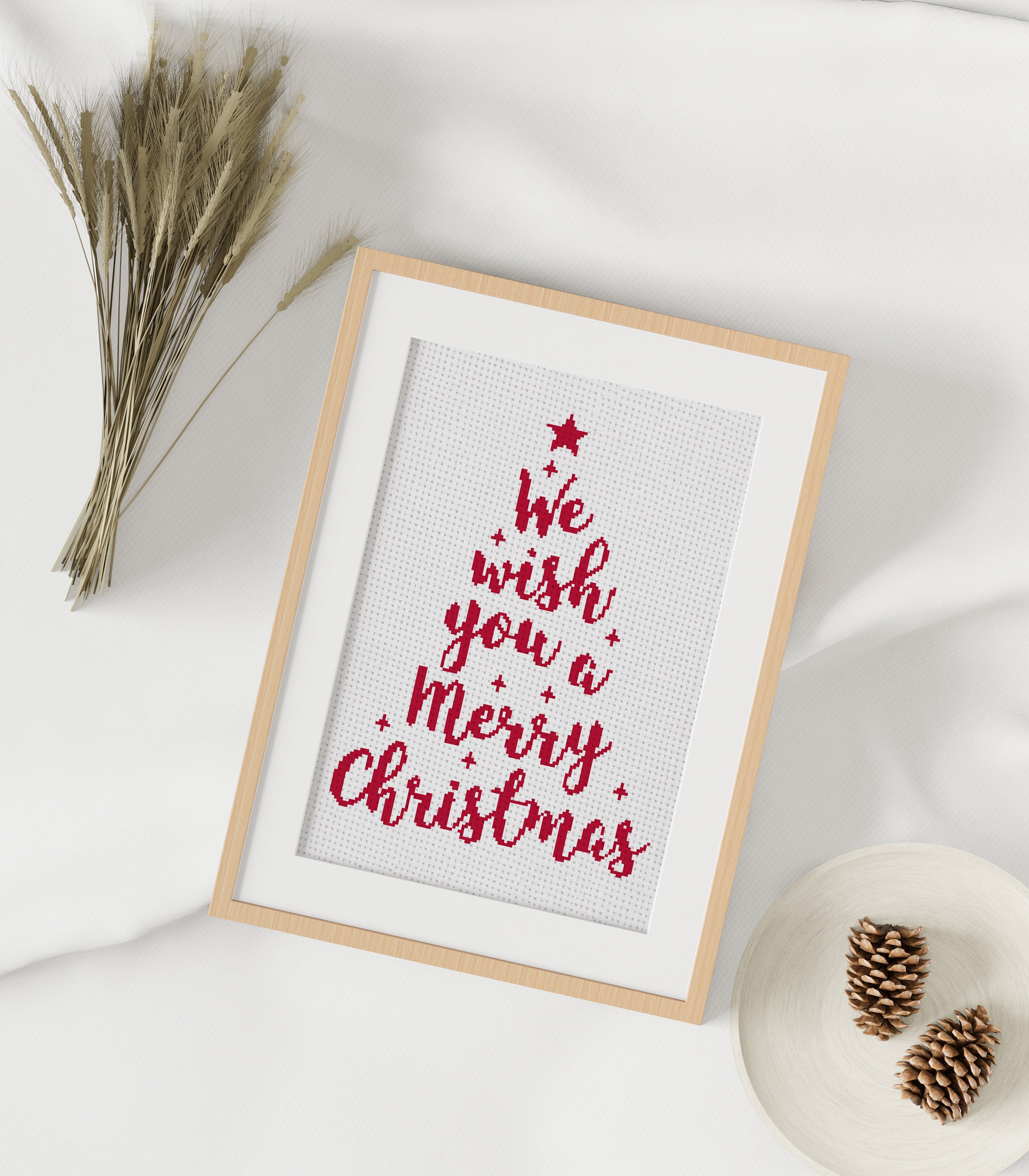We Wish You A Merry Christmas Cross Stitch Pattern Pdf, Christmas ...