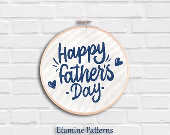 Happy Father's Day Cross Stitch Pattern Pdf, Cross Stitch Pattern For Father's Day, Gifts For Father's Day, Gift For Fathers, Gift For Daddy