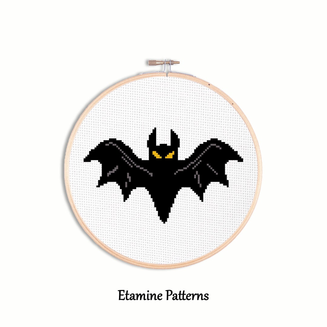 Halloween Bat Cross Stitch PDF Pattern - Etsy