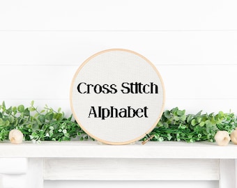 Cross Stitch Alphabet Pattern Pdf, Full Alphabet Cross Stitch Pattern, Font Cross Stitch Pattern, Font Cross Stitch Chart