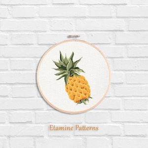 Pineapple Cross Stitch Pattern, Fruit Cross Stitch Pattern, Kitchen Decor Cross Stitch, Pdf Pattern