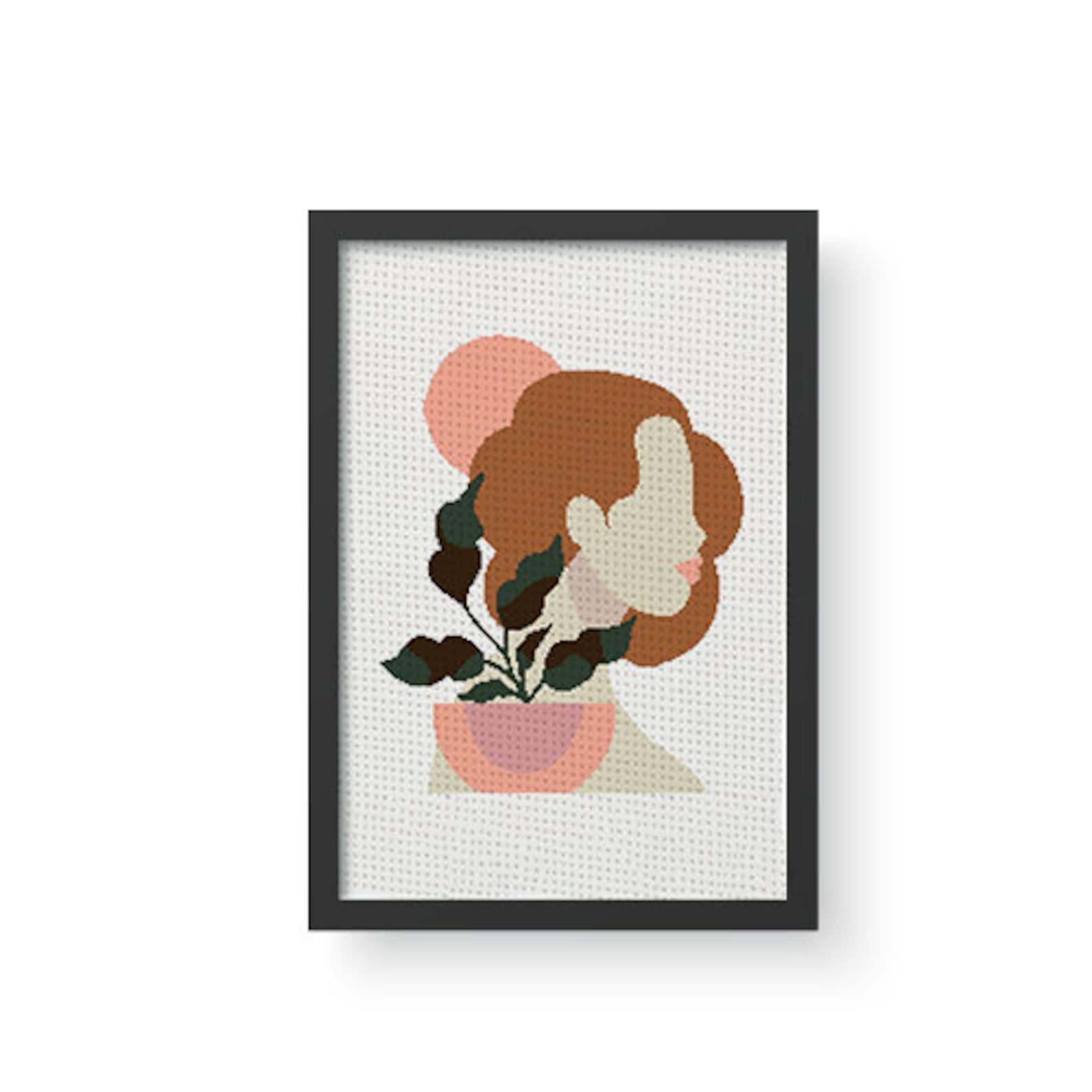 Modern Cross Stitch Pattern, Abstract Art Cross Stitch Pattern Pdf