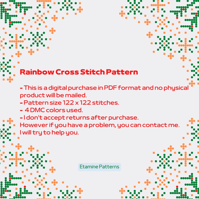 Rainbow Cross Stitch Pattern Dream Big Cross Stitch Pattern Pdf Pattern