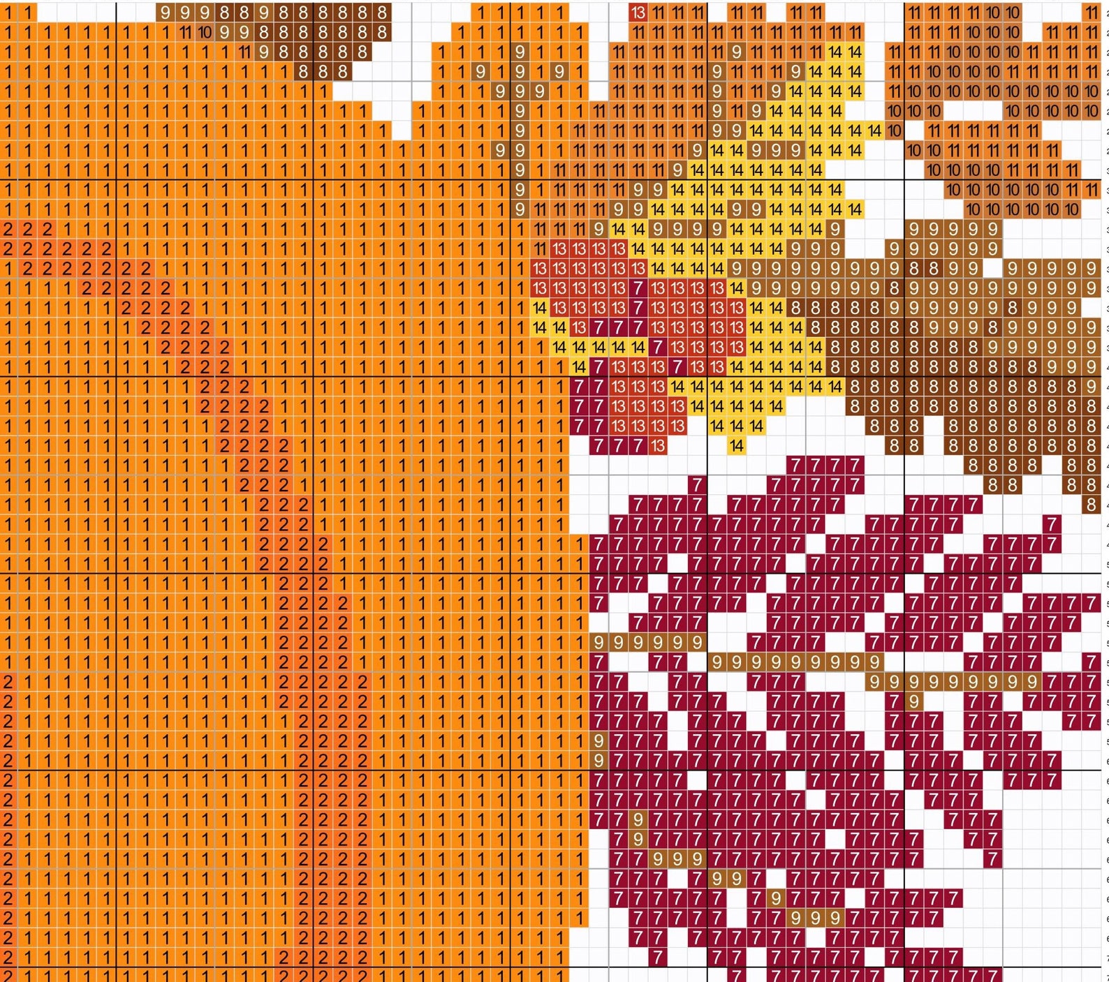 Pumpkin Cross Stitch Pattern Pdf, Halloween Pumpkin Cross Stitch Chart ...