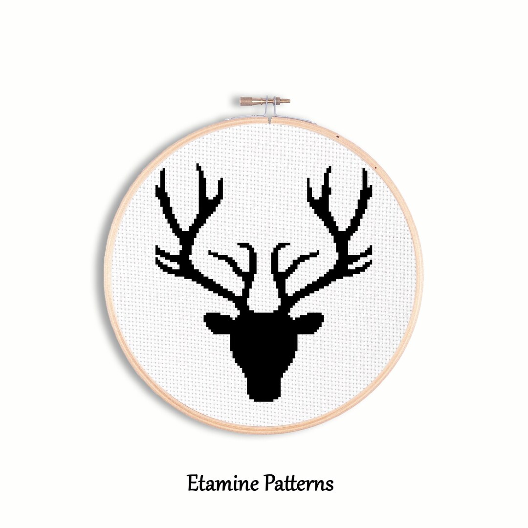 Deer Cross Stitch Pattern Pdf Christmas Deer Cross Stitch Etsy