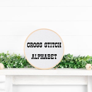 Western Font Cross Stitch Pattern Pdf, Font Alphabet Cross Stitch Pattern, Letters Cross Stitch Pattern Chart