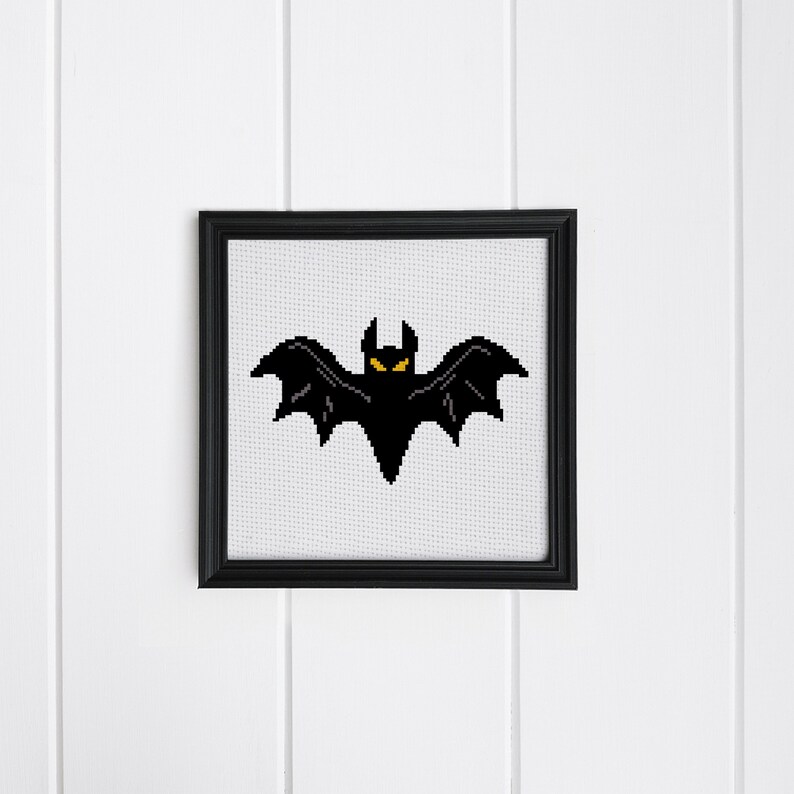 Halloween Bat Cross Stitch PDF Pattern - Etsy