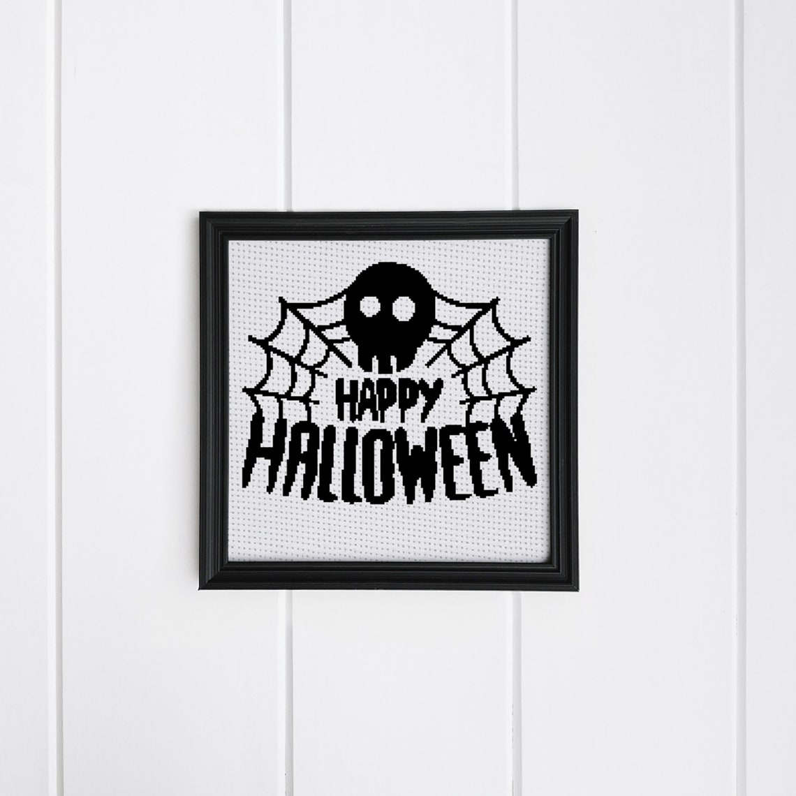 Happy Halloween Cross Stitch Pattern Pdf Holiday Cross Stitch Etsy