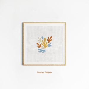 Matisse Inspired Cross Stitch Pdf Pattern, Abstract Shape Cross Stitch Patterns, Contemporary Xstitch Patterns, Hand Made Gift Cross Stitch