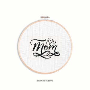 Te Amo Mamá Patrón De Punto De Cruz Pdf, Patrones De Punto De Cruz Del Día De La Madre, Punto De Cruz De Regalo Hecho A Mano, Tabla Xstitch Fácil, Punto De Cruz De Mamá