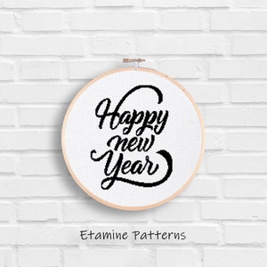 Happy New Year Cross Stitch Pattern (PDF) - Etsy