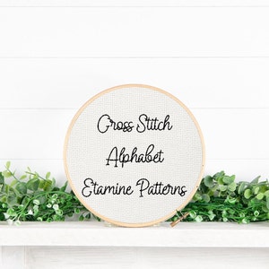 Growlies Alphabet Cross Stitch Pattern Pdf, Font Alphabet Cross Stitch Pattern, Letter Stitch Chart, Printable Alphabet Cross Stitch Pattern
