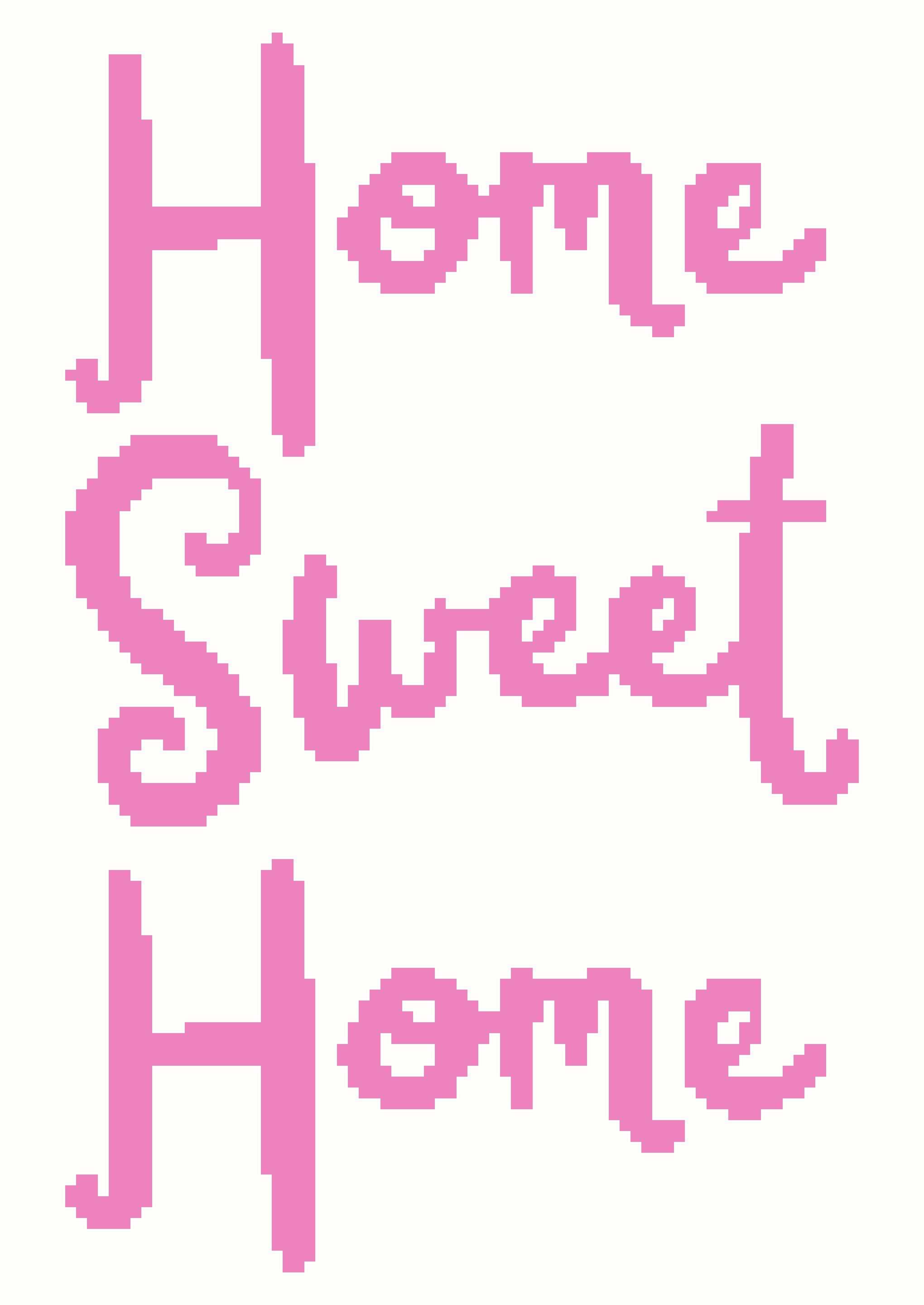 Home Sweet Home Cross Stitch Pattern, Home Decor Cross Stitch Pattern