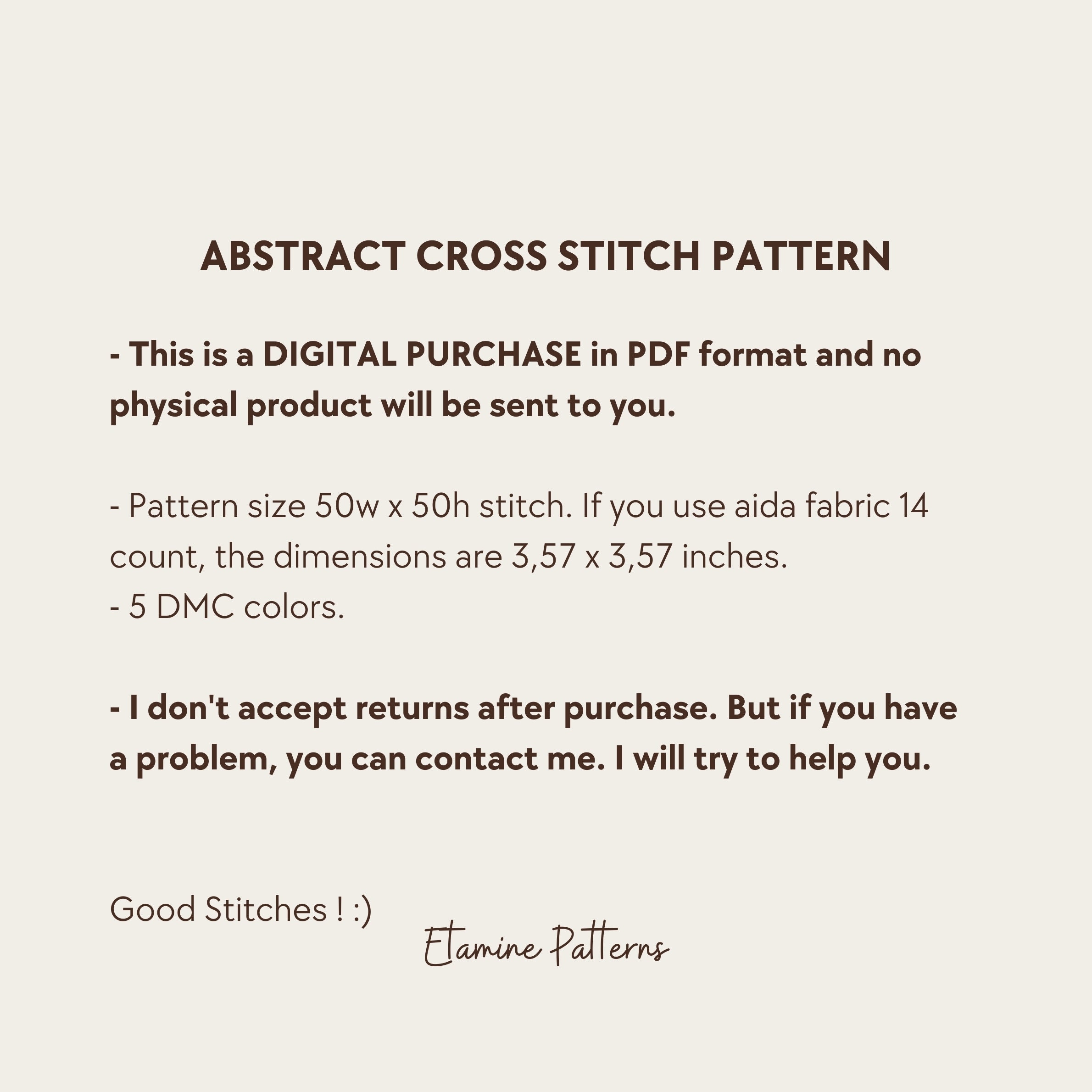 Mini Monstera Cross Stitch Pattern: Abstract Embroidery Art (PDF) - Etsy