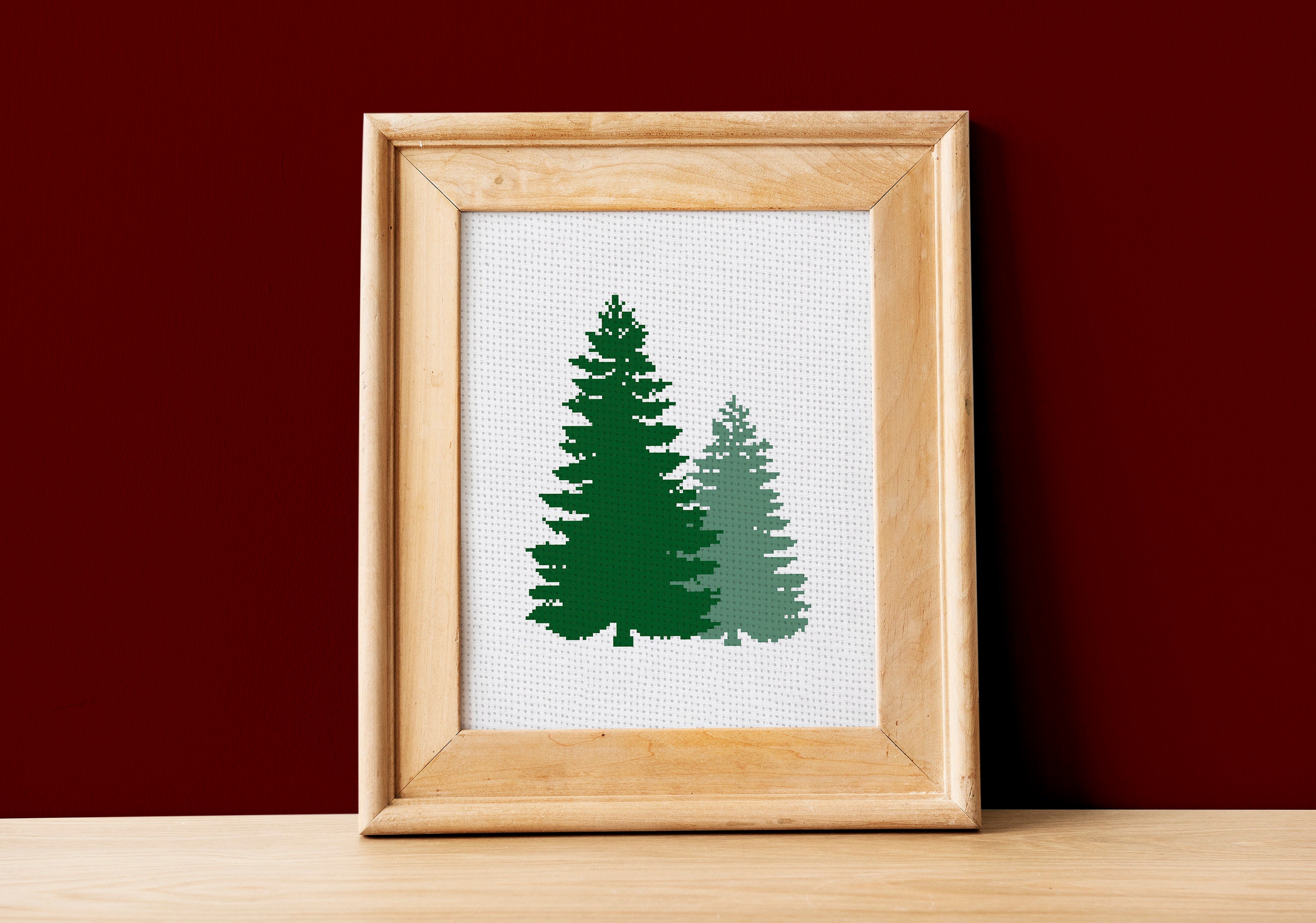 Tall Pine Tree Cross Stitch Pattern Pdf Christmas Tree Cross - Etsy