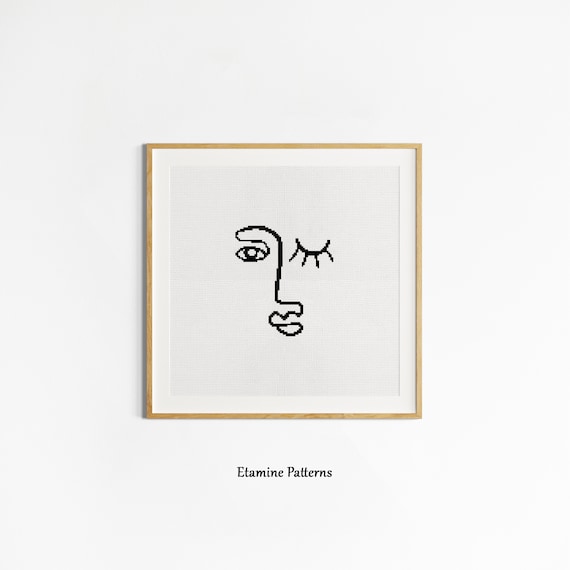 【CPGN STUDIO】Minimal face Art Line Embroidery Short Sleeve Minimilist Custom Baby Side Profile/fine Line Printable