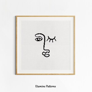 Schema punto croce Picasso Line Art Face: Arte contemporanea (PDF)