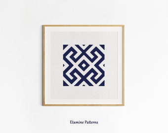 Abstract Line Art Cross Stitch Pdf Pattern, Easy Line Art Cross Stitch Patterns, Hand Made Gift Cross Stitch, Small Cross Stitch Patterns