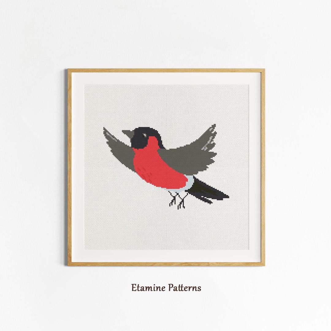 Robin Needlepoint Pattern American Robin Cross Stitch Pattern: Easy Bird Needlepoint (PDF ...