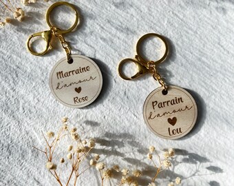 Personalisierter Schlüsselanhänger mit Namen – Geschenkidee für Taufpaten, Eltern, Großeltern, Onkel und Tante – Weihnachtsgeschenk, Geschenk zum Jahresende