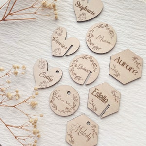 Marque place bois - marque-place personnalisé pour mariage, baptême, Noël,  fêtes de fin d'année