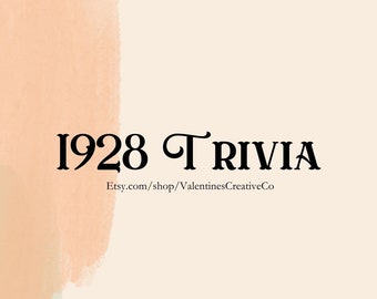 Jahr 1928 Geburtstag Jahr Trivia | 1920er Jahre Quizfragen | 1928 Personalisierte Geburtstagsspiel | Jahr, in dem du geboren wurdest Quizfragen