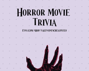 Horrorfilm Quiz | Gruselfilme Quizfragen Spiel | Horrorfilme Quiz Spiel | Halloween Film Quiz | Halloween Party Spiel